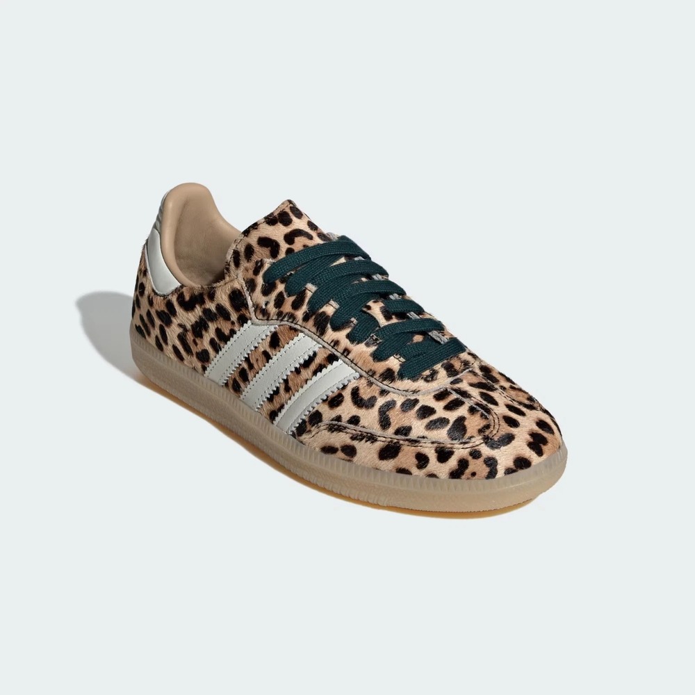 adidas Samba OG Women's Size 7.5 Shoes Leopard Print Magic Beige Sneakers KI6674 - Picture 2 of 10